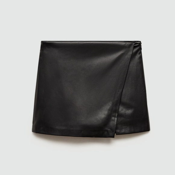 Mango Black faux leather Mini Skirt NWT - Picture 2 of 5